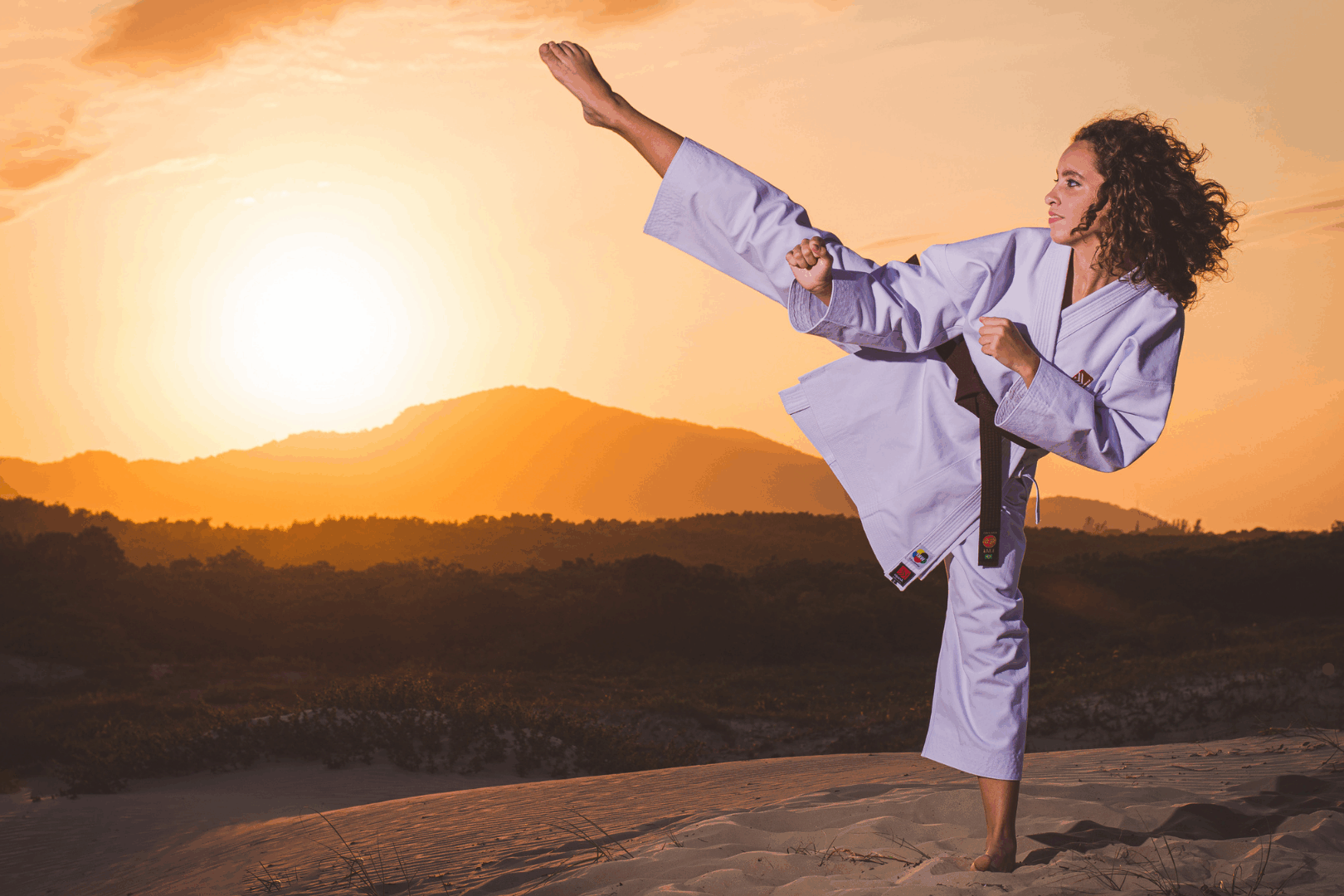 Female judo player or judoka